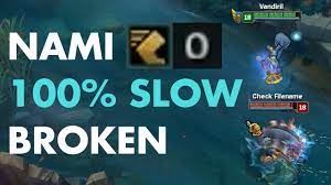 In this video by popular league content creator vandiril, players can use the item's active ability to shocking effect. Nami 100 Slow Broken Youtube