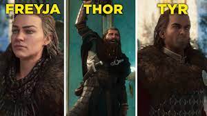 Assassin S Creed Valhalla Fight With Thor Tyr And Freyja All Choices Youtube