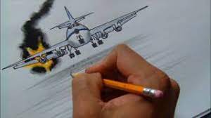 Under the wing draw a turbine engine. How To Draw A Burning Plane Hd Nelson Harrinsson Youtube