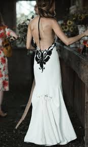 Mark Zunino Mzbs16 135 Kleinfeld Style Black White Wedding Dress Black Wedding Dresses Backless Dress Formal
