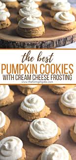 Soft Chewy Pumpkin Cookies With Cream Cheese Frosting Recipe Pumpkin Cookie Recipe Soft Pumpkin Cookies Cookie Recipes