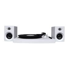 Vinyl stereo white record player 3 speed portable turntable suitcase built in 2 speakers rca line out aux headphone jack pc recorder. Buy Mbeat Pro M Stereo Turntable System With Bluetooth White Online Rockit Record Players