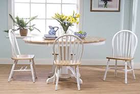 Shop with afterpay on eligible items. Simple Living Farmhouse 5 Piece White Natural Dining Room Set Country Style Table And Chairs Buy Online In Andorra At Andorra Desertcart Com Productid 33965138