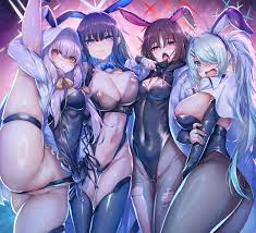 The Arius Squad as Playboy bunnies (uko_______3) : r BluearchiveNSFW