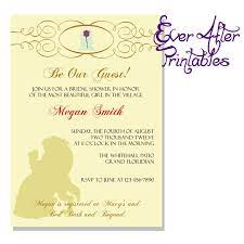 Beauty And The Beast Bridal Shower Invitation Wedding Shower Invitations Cinderella Wedding Invitations Disney Themed Bridal Shower