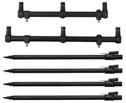 Fishing banksticks have long been a stalwart of the carp angler's rod setup and, although they were temporarily at risk of being dethroned in the 1990s with the invention of the rod pod, they still remain the most popular way of supporting and positioning your rods on the bank. Prologic Goalpost Kit 3 Rods 4 Banksticks 60 90cm 2 Buzzer Bars