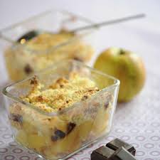 Crumble Aux Pommes Et Au Chocolat Recettes Recette Crumble Pomme Recettes De Cuisine Recette
