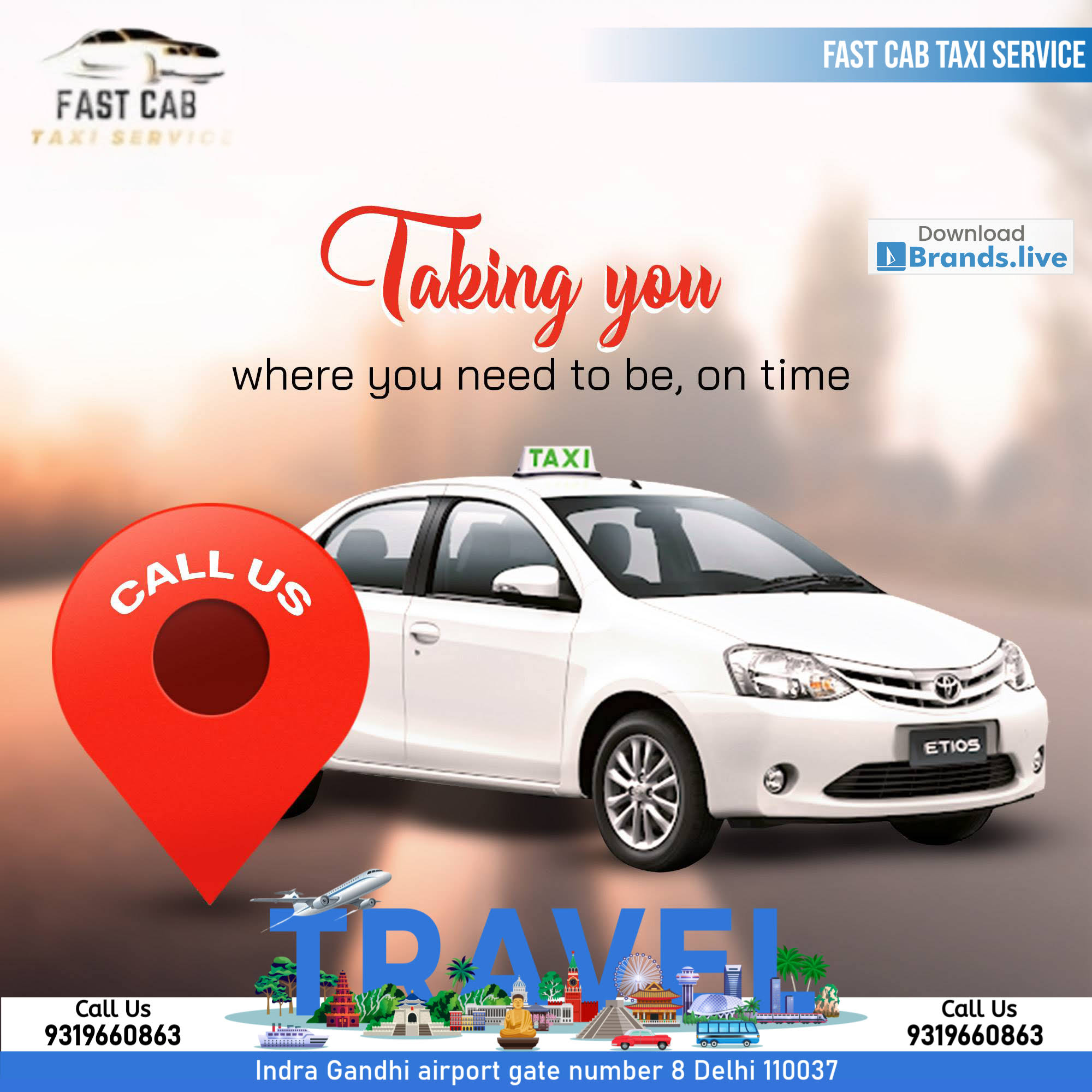 Fast cab taxi service delhi airport product image