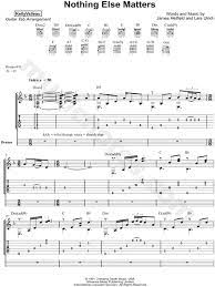 Metallica, metallica (black album) , 1991, minor, e, 4/4, 48bpm. Kelly Valleau Nothing Else Matters Guitar Tab In D Minor Download Print Sku Mn0184640
