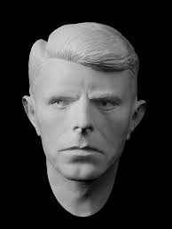 David Bowie 1:1scale Face Sculpture White Resin