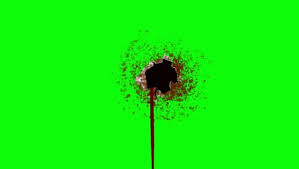 Red ink splatter over green screen background. Blood Splatter Royalty Free Stock Footage