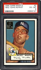 253, this card was mantle's first topps card. 1996 Topps Mantle Reprint 1952 Topps Reprint Psa Cardfacts