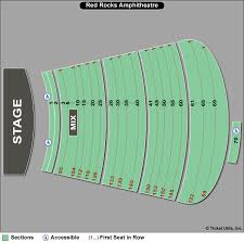 Tickets And Red Rocks Amphitheatre Seating Chart Buy Red