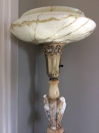 Vintage Art Deco Marble Glass Shade Replacement With Alabaster Art Deco Lamps Vintage Floor Lamp Antique Lamps