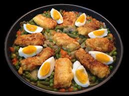 Luego añadimos la harina de maíz para que se cocine un. Mis Recetas De Cocina Menestra De Verduras Con Bacalao Y Huevo Duro