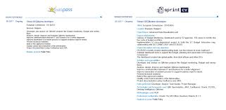 How To Write An Amazing Europass Cv Template In It Sprint Cv Blog