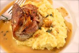 Pork Saltimbocca With Creamy Polenta From La Bella Vita Cucina A Delicious And Decadent Italian Classic Recipe Saltimbocca Recipes Creamy Polenta