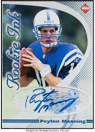 Check spelling or type a new query. 1998 Collector S Edge Rookie Ink Peyton Manning Autograph Card Lot 41172 Heritage Auctions