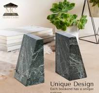 Amazon.com: Modern Wedge Marble Bookends – Hand Carved ...