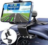 360 Degree Rotation Dashboard Cell Phone Holder for Car Clip Mount Stand  Suitable for 4 to 7 inch Smartphones (Black)