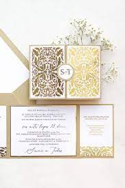 Gold Foil Wedding Invitation In 2020 Gold Foil Wedding Invitations Wedding Invitation Trends Gold Wedding Invitations