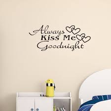 Selalu Kiss Me Selamat Malam Wall Art Stiker Quote Bedroom Lounge Cinta Decal Wall Stiker Home Decor Hitam Stickers Home Decor Wall Stickers Home Decorhome Decor Aliexpress
