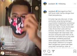 Yang hormat dato' sri aliff syukri bin kamarzaman, ssap, dimp (lahir 3 april 1987) merupakan salah seorang anak kepada pengasas produk kosmetik sendayu tinggi, rozita binti ibrahim. Tolong Berhenti Menipu Dai Wan Tegur Aliff Syukri Jual Topeng Bocor Perbuatan Jelas Haram Dan Akan Jadi Bagian Dari Dosa Besar Sensasi Mstar