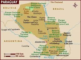 The occidental region or chaco (boquerón, alto paraguay and presidente hayes), and the oriental region (the other departments and the capital district). Map Of Paraguay Map Paraguay Geography Map