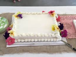 Costco White Sheet Cake With Fresh Flowers For Graduation Garden Party Fresh Flower Cake Cake Sheet Cake
