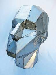 Metal Sculpture Head Sculpture Metal Bust Garden Sculpture Etsy In 2021 Sheet Metal Art Metal Sculpture Sheet Metal Crafts