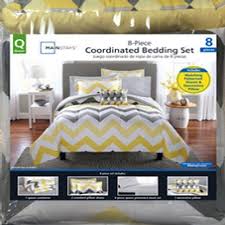 Matching shams (1 for twin/twinxl sizes) with a flange pairs exceptionally well with the delightful chevron pattern, while two decorating pillows. Mainstays Yellow Grey Chevron Bed In A Bag 6 Piece Bedding Comforter Set Twin Twin Xl Walmart Com Grey Chevron Bedding Comforter Sets Chevron Bedding