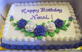 Creative Rose Decoration Birthday Cake Designs For Adults Purple White Roses Birthday Cake 1 4 Sheet Chocolate Cake Butter Cream Frosting And Rose Birthday Sheet Cakes Sheet Cake Designs Chocolate Cake Decoration