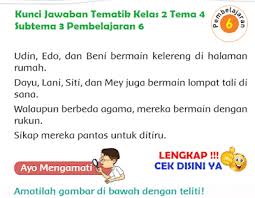 Selanjutnya pada subtema 3 pembelajaran 3 membahas usaha di sekitarku. Lengkap Kunci Jawaban Kelas 2 Tema 4 Subtema 3 Pembelajaran 6 Simple News Kunci Jawaban Lengkap Terbaru