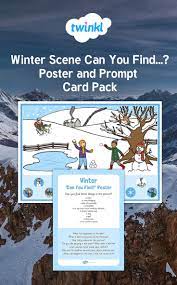 Winter Scene Poster And Prompt Card Pack Winter Resources Pack Of Cards Winter Scenes
