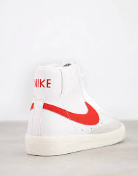Nike blazer mid rebel suede high top sneakers $113 $142. Nike Blazer Mid 77 Trainers In White And Red Asos