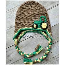 Crochet Baby Hat Tractor Gorro En Crochet Crochet Hat Earflap Crochet Hats Crochet Hats For Boys