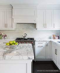 These glass tile backsplash ideas are colorful, creative, and perfect for any interior style! Modern White Marble Glass Kitchen Backsplash Tile Backsplash Com
