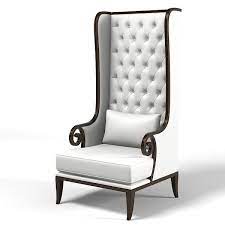 Tall Porters Wing 3d Model Oversized Chair Living Room Luxury Chairs Bed Design Modern