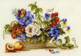 You can cross stitch on different kinds of evenweave fabric. Craft Supplies Tools Flower Cross Stitch Kit Floral Cross Stitch Nature Flower Decor Xstitch Pattern Flower Embroidery Large Cross Stitch Dmc Cross Stitch Vase Kits How To