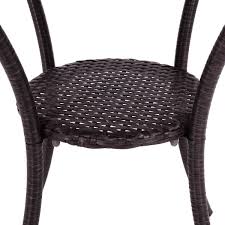 Colibrox Round Rattan Wicker Coffee Table Glass Top Steel Frame Patio Furni W Lower Shelf Rich Coffee Round Wicker Coffee Table Glass Table Glass Coffee Table