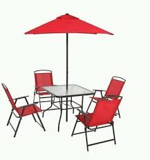 Patio Dining Set Red Garden Furniture Outdoor Table 4 Chairs Lawn Deck 6 Piece Patio Dining Set Outdoor Dining Table Outdoor Dining Set