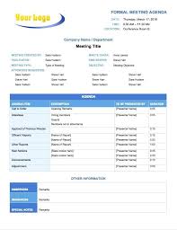 Meeting Agenda Perfect Template Samples Of For Company School And ...