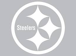 Pittsburgh steelers logo was based on american iron and steel institute emblem. Amazon Com Pittsburgh Steelers Team Logo Die Cut Decal 8 X 8 White Sports Fan Decals Sports Outdoors