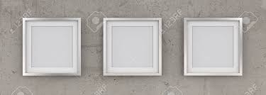 It may be a good choice to use smaller lumber like. 3 Square Picture Frames Of Metal On Rough Concrete Wall Row Stock Photo Picture And Royalty Free Image Image 88827842