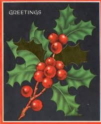 Christmas Card Holly J03 Vintage Christmas Cards Vintage Holiday Cards Christmas Cards