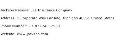 Jackson national life insurance phone number. Jackson National Life Insurance Company Address Contact Number Of Jackson National Life Insurance Company