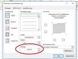 Rahmen Und Schattierung In Microsoft Word Formatieren