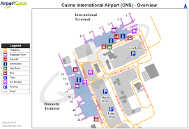 Cairns Cairns International Cns Airport Terminal Map Overview Cairns Airport Airport Guide Car Hire