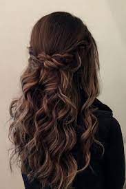 This Half Up Half Down Look With A Crown Braid Seaside Waves Would Look Dreamy On Any Hai Braided Hairstyles For Wedding Wedding Hair Brunette Down Hairstyles
