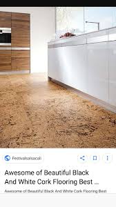 Cork Floor With Clean White Modern Cabinets Cork Flooring Modern Cabinets Flooring